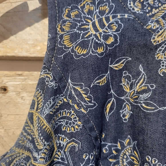 Vintage ALGO Made In Canada 🇨🇦Elegant Paisley Print Denim  Dress - Picture 4 of 7